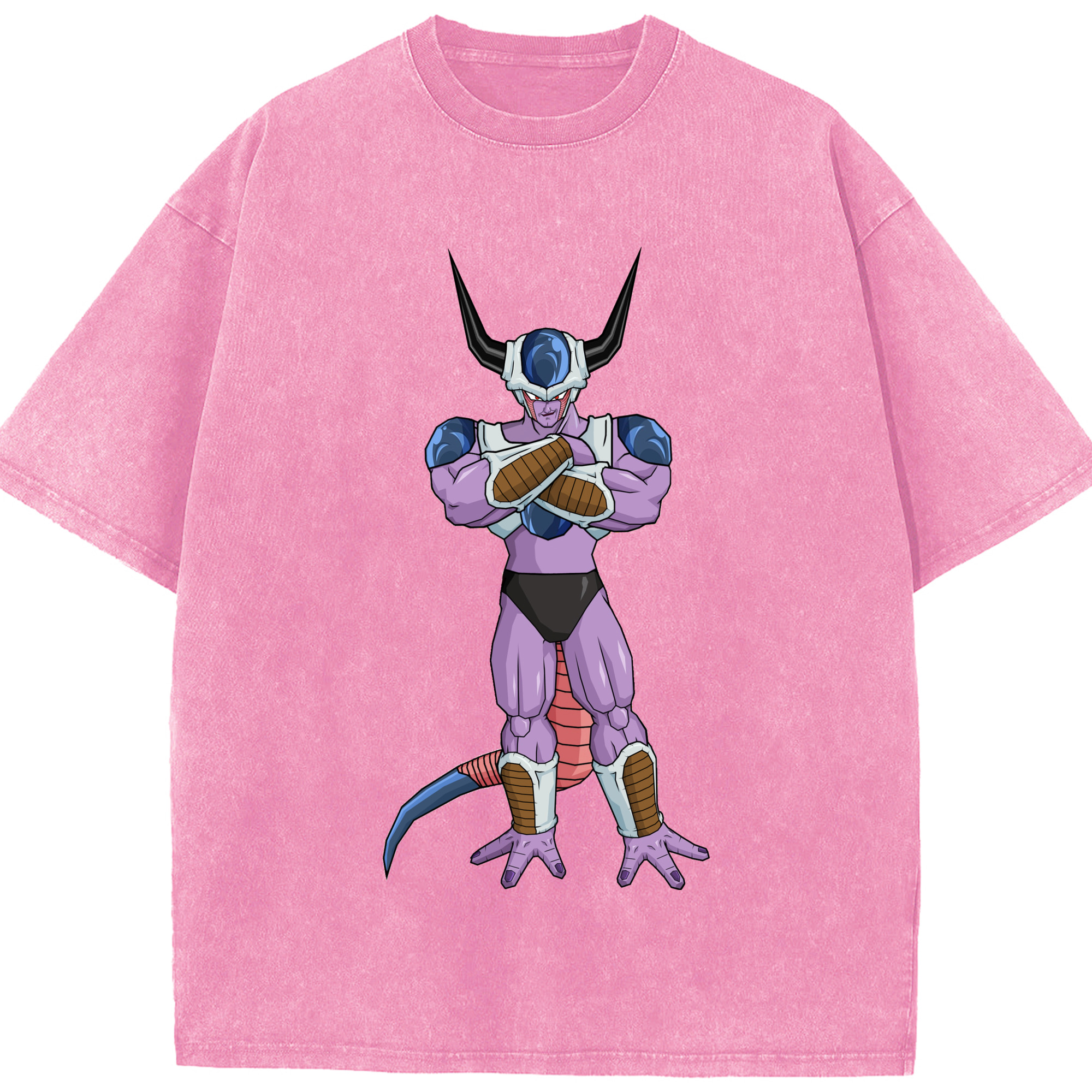 （画像用） ドラゴンボール フリーザ DRAGON BALL Frieza 綿100% ヴィンテージ風 半袖Tシャツ（フロントプリント）